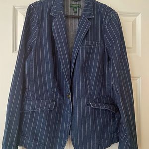 Gently Used Ralph Lauren Striped Denim Blazer